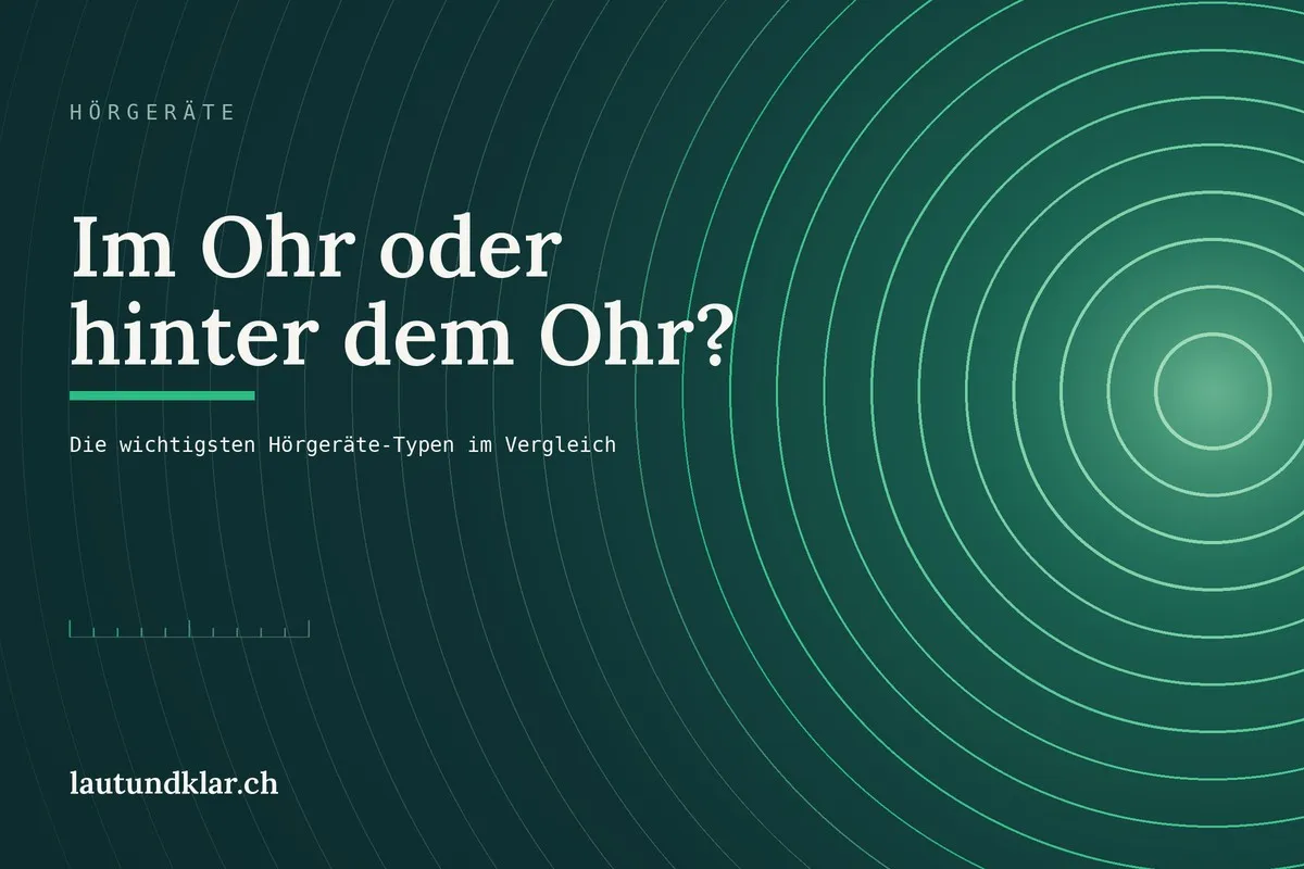 Titelbild: Hörgeräte-Typen im Vergleich, im Ohr oder hinter dem Ohr